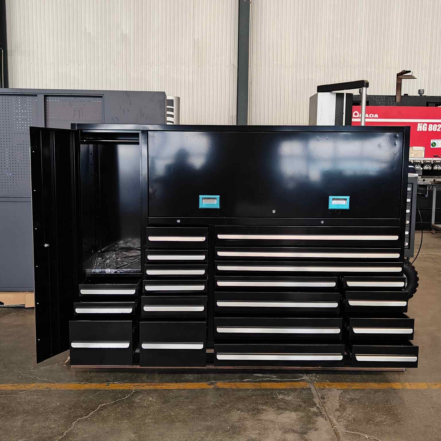 Black multi-functional tool cabinet